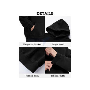 เสื้อฮู้ดดี้ผู้ชายไซส์ใหญ่ ผ้าหนา สำหรับฤดูหนาว ปักลาย 100% ผ้าฝ้าย เป็นมิตรกับสิ่งแวดล้อม กันน้ำ สไตล์ลำลอง สตรีทแวร์ - Product Image 5