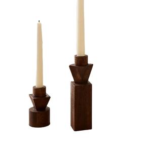 Portavelas de madera de forma y tamaño personalizados, portavelas de madera decorativo para el hogar de diseño fantástico a un precio asequible - Product Image 1