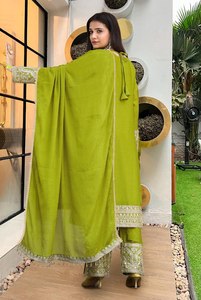 Nuevo diseñador gasa Reversible Casual boda bordado trabajo elegante indio y paquistaní Kurta con Dupatta - Product Image 3