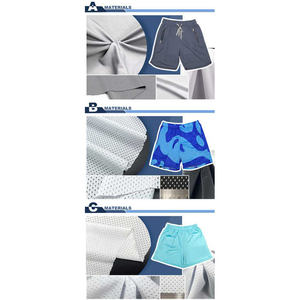 Pantalones cortos de malla de poliéster de talla grande para hombre con logotipo personalizado OEM, informales, sólidos, no tejidos, para correr en la playa, deportes, gimnasio, pantalones cortos estampados - Product Image 6