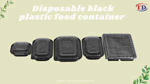 Factory Disposable Plastic Food Container 1-2-4 <b>Compartments</b> with Lid Black Color Take Away <b>Lunch</b> <b>Box</b> Made in Vietnam - Product Image 6