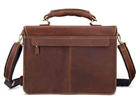 Leather Retro Durable Anti-Theft Portable Lightweight Eco-Friendly Large Capacity Men's Laptop Briefcase Crossbody Shoulder