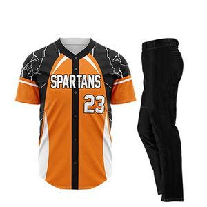 Ensembles d'uniformes de baseball et de softball en polyester respirant avec sublimation Nom et numéro d'équipe à séchage rapide personnalisés en gros - Product Image 1