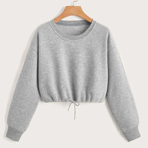 Womens crop sweatshirt Fleece Sweatshirts Casual Long Sleeve sweatshirt - Product Image 2