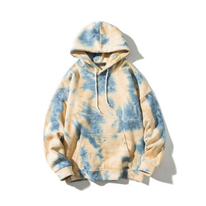 Ventes en gros de sweats à capuche oversize en molleton tie-dye pour hommes et femmes avec broderie personnalisée sur le devant, 100% coton, écologiques, ventes chaudes d'hiver - Product Image 3