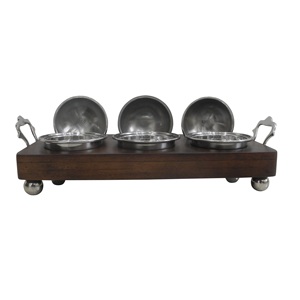 Diseño hecho a mano Acabado natural Uso de catering Bandeja para servir alimentos Calidad superior Nueva elegante Bandeja para servir de madera para frutas - Product Image 3