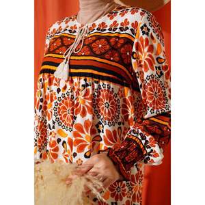 Robe à motifs superposés Tan - Product Image 2