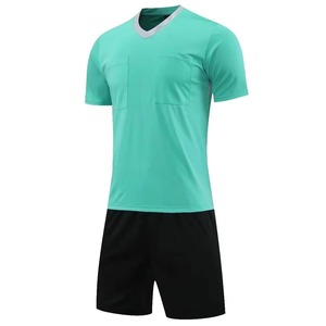 Ensemble de maillots de football pour hommes, col en V, uniforme d'arbitre de football, manches courtes, chemises et shorts pour juges - Product Image 3