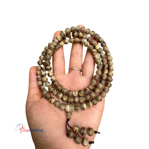 Pulsera de madera de 108 cuentas de alta calidad, venta al por mayor, brazalete de madera Natural de 6,8mm, fragancia dulce, madera de agar, etiqueta privada Vintage - Product Image 2