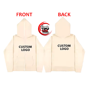 Sudadera con Capucha Personalizada de Alta Calidad para Hombre, Ecológica, Impermeable, 100% Algodón, Gruesa, con Cierre, Estilo Urbano para Invierno, Color Sólido - Product Image 1