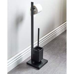 Porte-brosse de toilette en métal à finition mate pour un style de salle de bain élégant, offrant une surface résistante aux rayures et une durabilité - Product Image 2