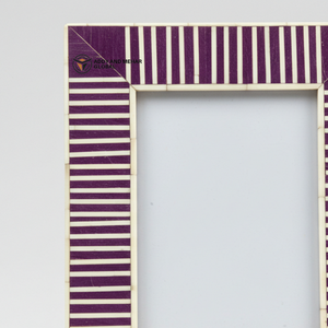 Marco de Fotos de Mosaico Creativo Hecho a Mano con Incrustaciones de Hueso Morado Ecológico y Lujoso para Interiores Elegantes - Product Image 3