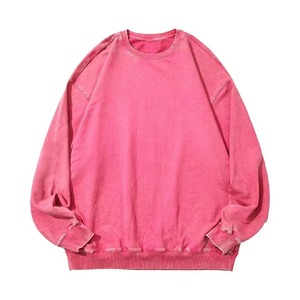 Sudadera de Estilo Vintage, Tejido French Terry, Lavado Ácido, Desgastada, Cuello Redondo, Talla Grande - Product Image 2