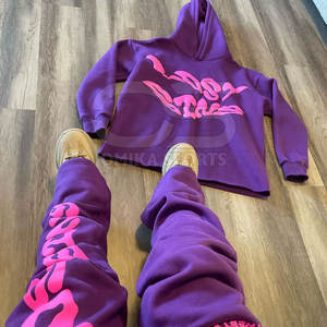 ชุดวอร์มผ้าพิมพ์ลายพัฟสำหรับผู้ชายชุดวอร์มผ้าสองชิ้นพร้อมผ้าคุณภาพระดับพรีเมียมสไตล์สตรีทสูทพิมพ์ลายพัฟสำหรับผู้ชาย - Product Image 3