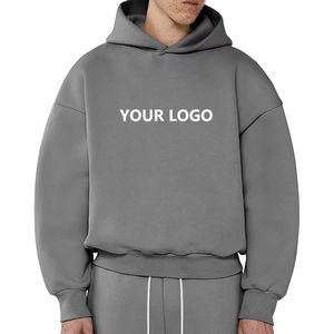 Sweat-shirts à capuche surdimensionnés en molleton français OEM, streetwear, à épaules tombantes, impression numérique personnalisée, sweat-shirts tendance pour hommes - Product Image 1