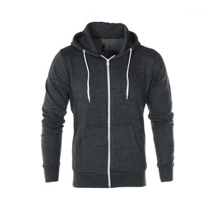 Sweats à capuche pour hommes de luxe en gros, couleurs personnalisées, tissu en molleton 100% coton, fermeture éclair noire, toutes les tailles disponibles, utilisation hivernale - Product Image 4