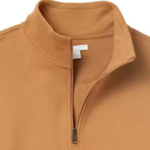 Sweatshirts Chemises quart de fermeture éclair avec logo personnalisé Chemises en coton polaire à la mode Hauts d'hiver Sweatshirts quart de fermeture éclair pour hommes - Product Image 6