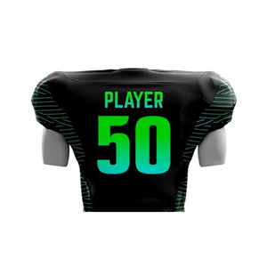 ชุดเสื้อฟุตบอลอเมริกันพิมพ์ลายซับลิเมชันสำหรับทุกเพศดีไซน์โลโก้ตามสั่งพร้อมฟีเจอร์แห้งเร็วป้องกันแบคทีเรีย - Product Image 5