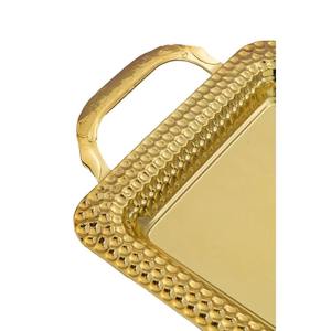 Top Trending Golden Designer Metal Serving <b>Tray</b> New Luxurious Quality At Wholesale Price New Arrival - Product Image 3