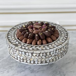 Mother of Pearl Inlay Cake Stand Round Dessert Stand Chocolate Cacao <b>Cookies</b> Cake <b>Tools</b> Gift for Eid Ramadan Giveaways - Product Image 6