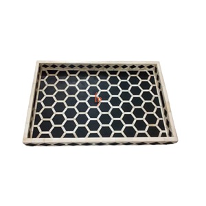 Premium Pure Bone Inlay Serving <b>Tray</b> Dinning <b>Table</b> Decorative Serving <b>Tray</b> for Home Hotel & Restaurant Hot - Product Image 2