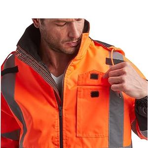 Chaqueta de Trabajo Resistente OEM, con Múltiples Bolsillos, Impermeable, de Alta Visibilidad, Reflectante, para Seguridad Vial, Clase 2 - Product Image 2