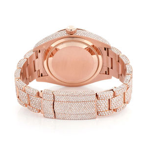 Full Diamond Iced Out Moissanite Stainless Steel Fashion Luxury Quartz <b>Watch</b> - Product Image 5