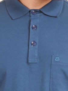 เสื้อยืดคอโปโลสำหรับผู้ชายผ้าฝ้าย100% แบบพรีเมี่ยม, เสื้อยืดแขนยาวแบบเต็มตัว (เบนซิน) พอดีตัว - Product Image 3