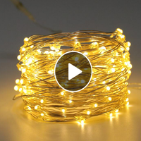 5m 10m Batterie betriebene Fernbedienung Weihnachts baum Party Hochzeit Fee Dekoration Mikro LED Kupferdraht Lichterketten