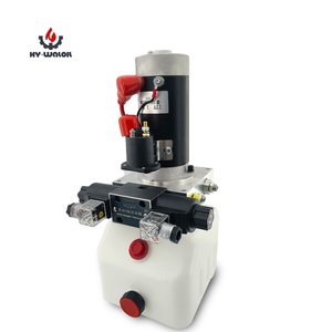 Remolque Volquete 12V DC 1.6KW Cilindro de Simple Efecto Unidad de Potencia Hidráulica con 8.5L Tanque de Aceite de Plástico - Product Image 1