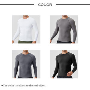 Logo OEM personnalisé T-shirt à manches longues pour homme 100% coton Gym Workout Basketball Haut de sport respirant en maille légère à séchage rapide - Product Image 2