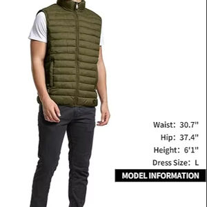 Venta Directa de Fábrica, Chaleco Acolchado Personalizado de Alta Calidad, Transpirable, con Cierre Completo, para Hombre, Ropa de Abrigo Informal de Invierno - Product Image 1