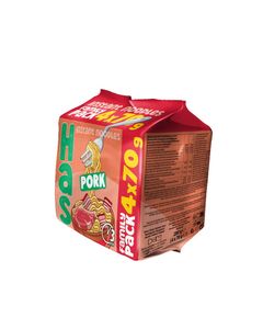 Nouilles instantanées frites HAS au goût de porc, farine de blé, format familial 280g, cuisson en 3 minutes, 18% de matières grasses, DEM Kulpin, durée de conservation 12 mois - Product Image 1