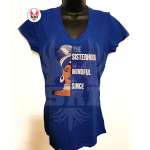 Zeta Phi Beta Sorority bordado mujer algodón camiseta | ZPB Sorority bordado señoras por encargo poliéster algodón camiseta - Product Image 1