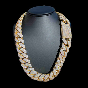 Custom 500 Grams 925 Silver Rope Link <b>Chain</b> Big Rappers Hip Hop <b>Iced</b>-<b>Out</b> Bezel Setting VVS Moissanite Rose Gold Trendy Gift for - Product Image 5