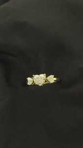 สายรัดหัวใจ CVD ประดับเพชรสีทอง14K แหวนน่ารักเรียบง่ายพร้อมใบรับรอง IGI สำหรับผู้หญิง - Product Image 5