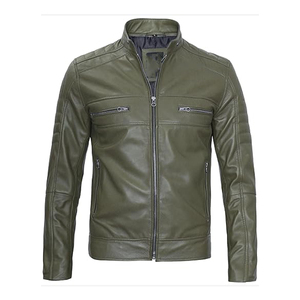 Vente directe d'usine ajustée pour hommes Prix raisonnable Produits chauds pour hommes Vestes en cuir pour hommes de qualité supérieure - Product Image 1