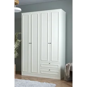 Armario Mira moderno de 4 puertas y 2 cajones, armario multiusos de aglomerado con cara de melamina para dormitorio, sala de estar, almacenamiento de Hospital - Product Image 5