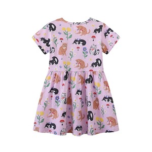 Niños Niñas Mini vestido Todos los colores Patrón de personajes Ecológico Transpirable Personalizable Vestido de verano - Product Image 2