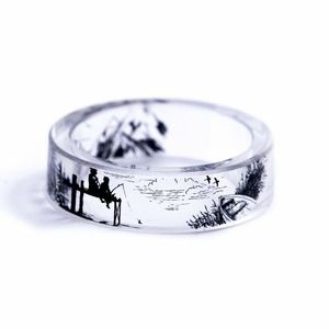 Collection de bracelet élégant de fleur de résine acrylique de lien de chaîne de bijoux fins de style d'ange - Product Image 5