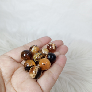 Perles d'ambre naturel de Sumatra d'Indonésie de haute qualité en forme de zèbre pierres précieuses artisanat cristal de guérison - Product Image 3