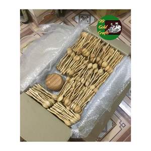 Cuchara de madera hecha a mano, proveedor al por mayor de Vietnam, producto de acabado liso duradero para cocinar, servir y decorar el comedor - Product Image 1