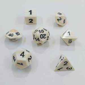 Juego de Dados de Hueso de Búfalo Ecológicos Hechos a Mano para Juegos de Rol, Dados Poliédricos de Alta Calidad para DnD, Regalo Moderno, Natural y Único - Product Image 3