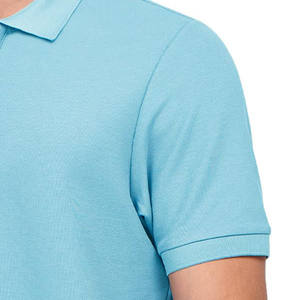Chemises polo pour hommes en polyester uni respirant écologique à logo personnalisé en gros, vente chaude d'été - Product Image 3