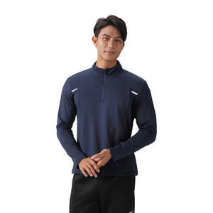 Men's Long-Sleeved Half-Zip Sports Hoodie New Fitness Outdoor Top Running Speed <b>Dryer</b> Sports Suit - Product Image 4