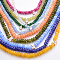 Collier en perles de pierre naturelle colorées OEM en gros, bijoux de guérison en cristal, cadeau pour femme, pierre précieuse avec lettre, tendance bouddhisme