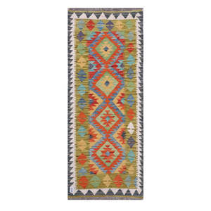 Alfombra Kilim de Maimana, Afganistán, 195 x 77 cm, Alfombras y Juegos de Alfombras - Product Image 1