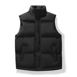 Manteau d'hiver polyvalent en coton pour hommes, couleur solide, chaud, élégant, gilet d'épaule sans manches, veste en coton rembourrée pour - Product Image 1