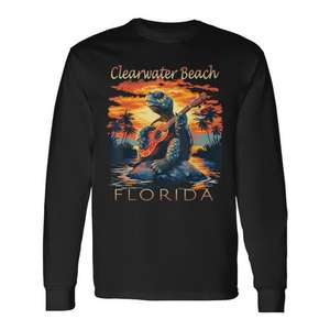Camiseta de manga larga Clearwater Beach Florida Vacation Turtle para juguetes de playa - Product Image 1