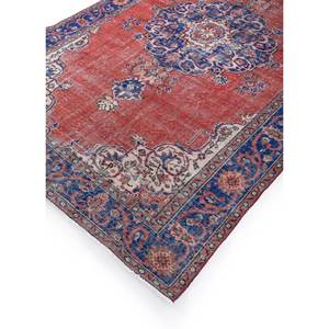 Alfombras Vintage de Lana 9x12 en Rojo y Naranja, Anudadas a Mano con Patrón de Medallón, para Uso Doméstico, para Sala de Estar o Pasillo, Modelo Pae-2030 - Product Image 2